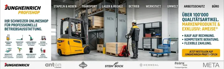 Jungheinrich PROFISHOP – Betriebsausstattung, Lager & Transport