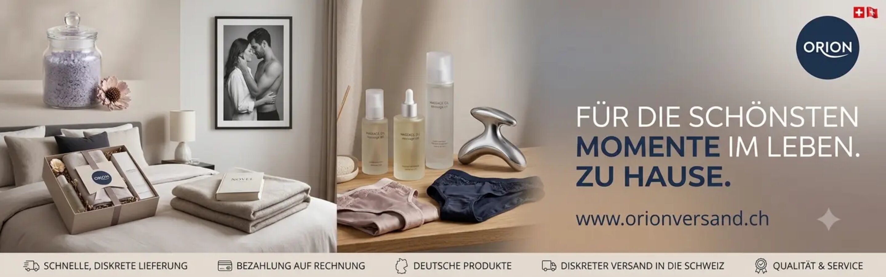 ORION Versand Schweiz – Ihr Erotik-Onlineshop für Love Toys, Dessous & Paar-Lust