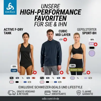 Odlo Schweiz – Erstklassige Sportbekleidung, Funktionsunterwäsche & Outdoor-Bekleidung