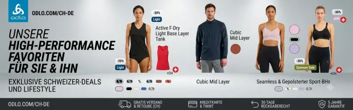 Odlo Schweiz – Erstklassige Sportbekleidung, Funktionsunterwäsche & Outdoor-Bekleidung