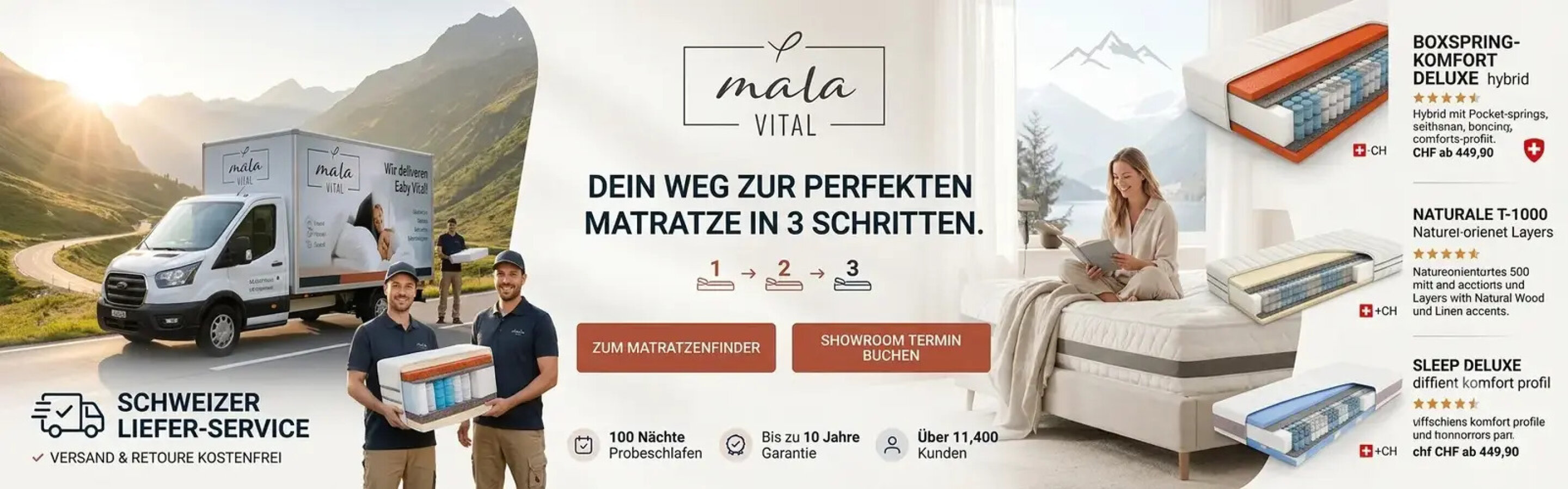 Mara Vital Schweiz – Ergonomische Matratzen, Lattenroste & gesunder Schlafkomfort