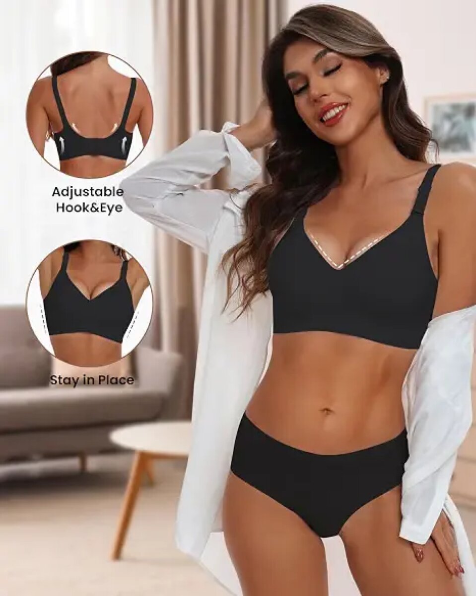HORISUN Nahtloser Push-Up BH ohne Bügel – Bequemer Halt (Grössen S–4XL)